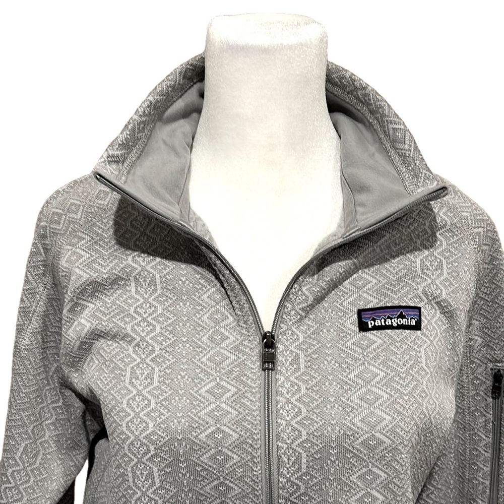 PATAGONIA Women's Better Sweater 1/4-Zip Fleece Frozen Jacquard Gray Size Medium - Picture 2 of 11